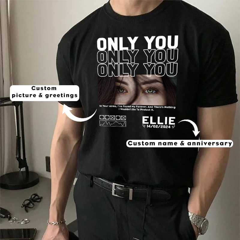 Unique Custom Eyes Photo Shirt, Valentine's Day Gift