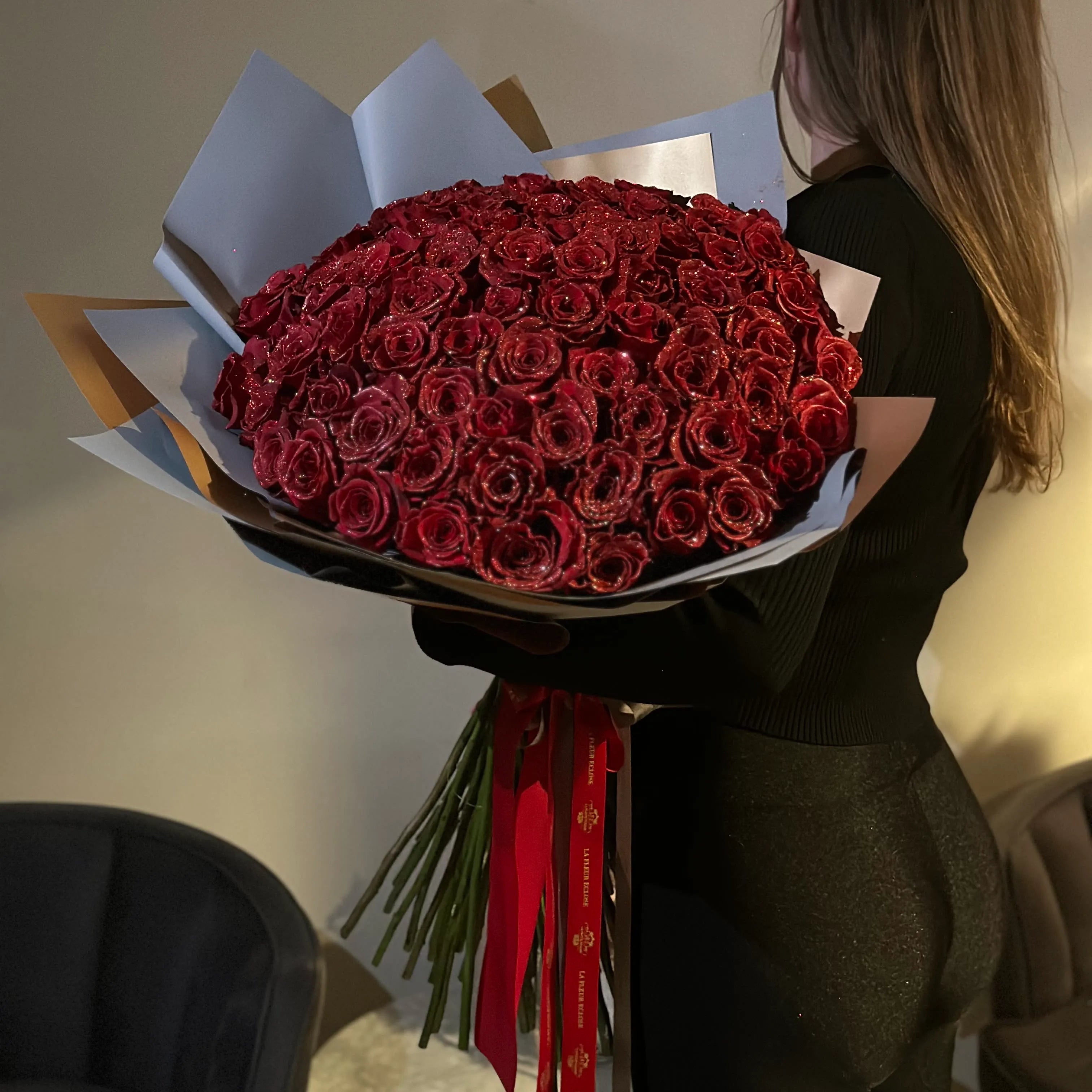 💕Glitter Rose Bouquet💕Everlasting Rose Bouquet (Never Wither)