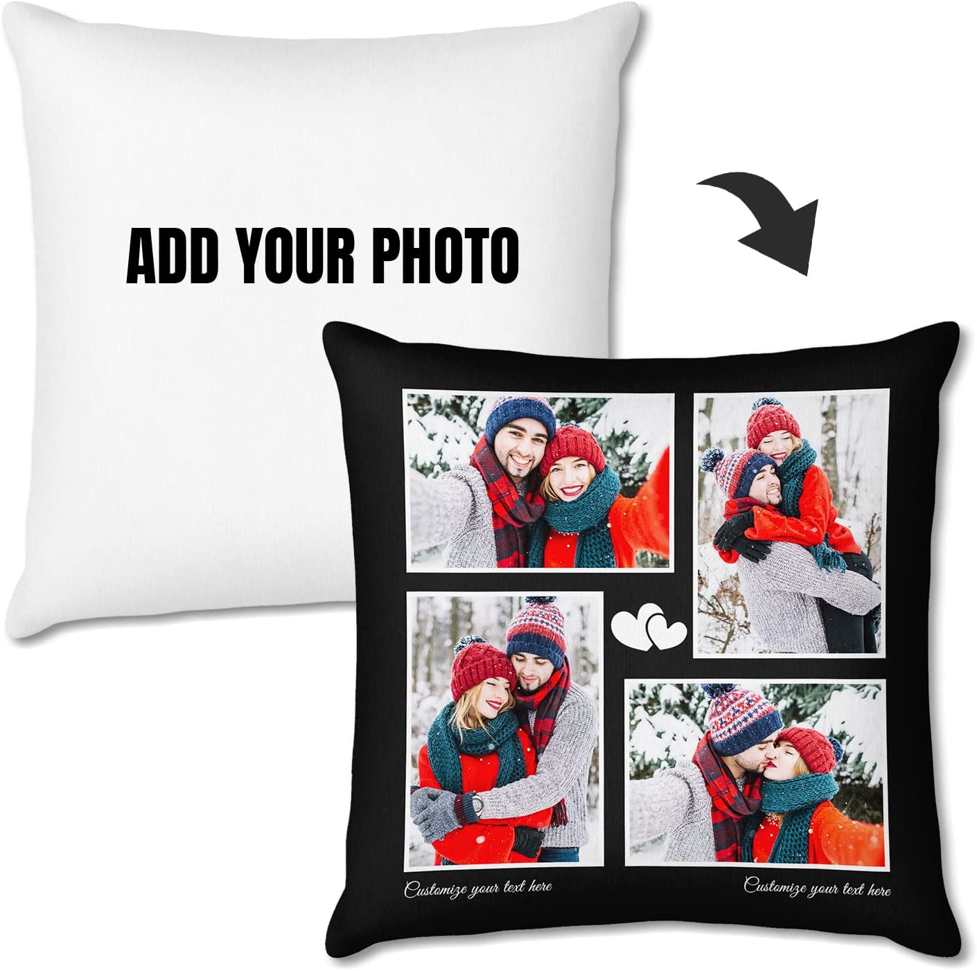 Personalized Custom Photo Throw Pillow