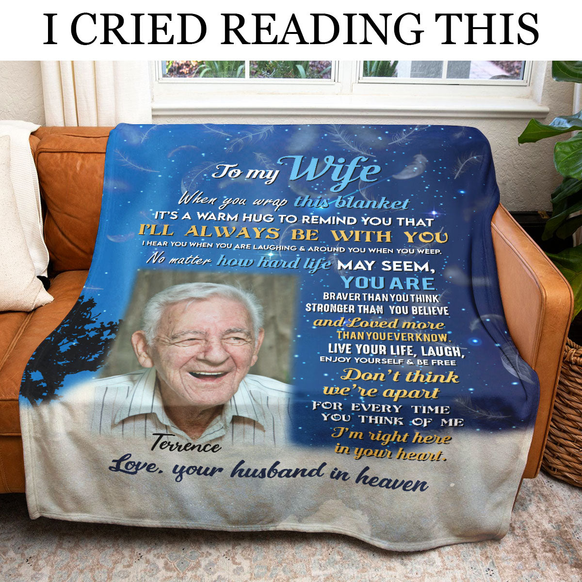 I'm Right Here In Your Heart - Personalized Blanket - Memorial Gift For Wife