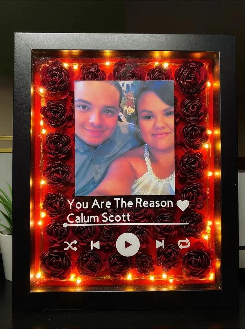 Personalized Flower Shadow Box