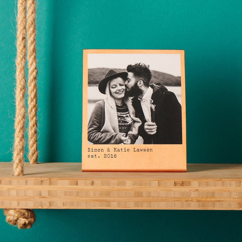 Personalised Solid Copper Photo Print