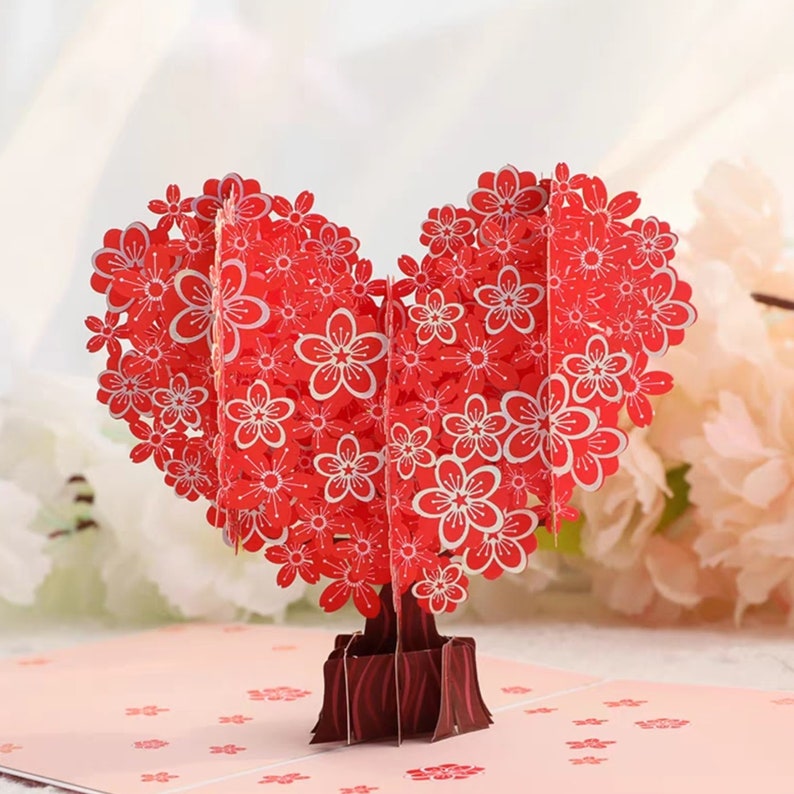 3D Love Cherry Tree - Valentines Pop Up Card