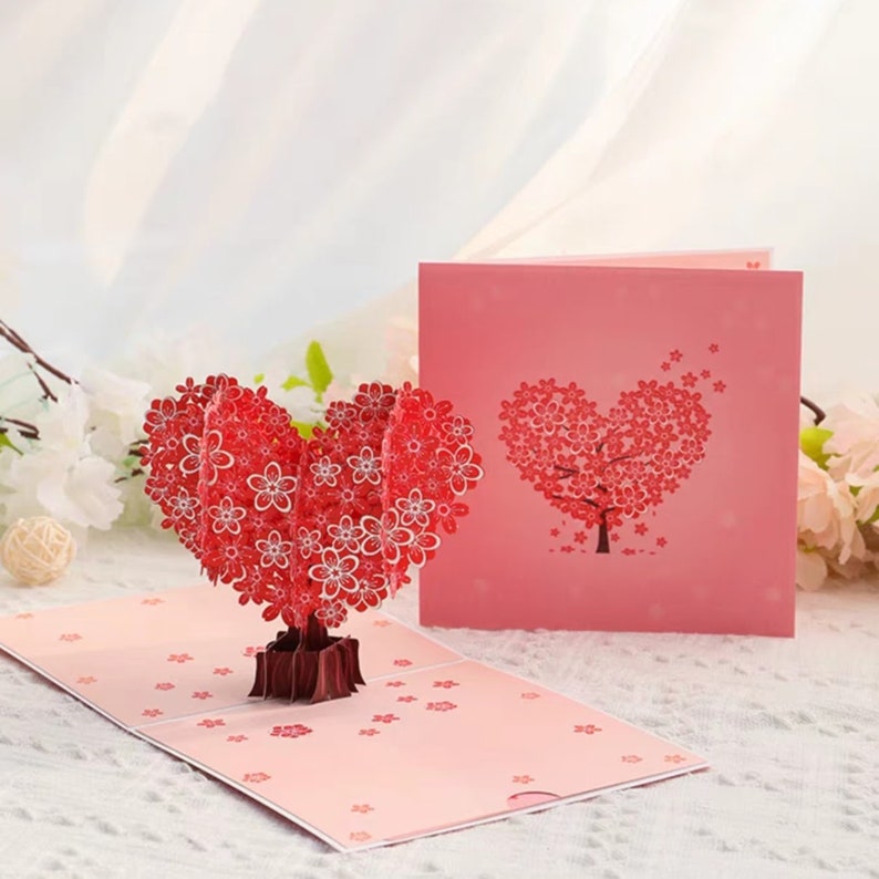 3D Love Cherry Tree - Valentines Pop Up Card