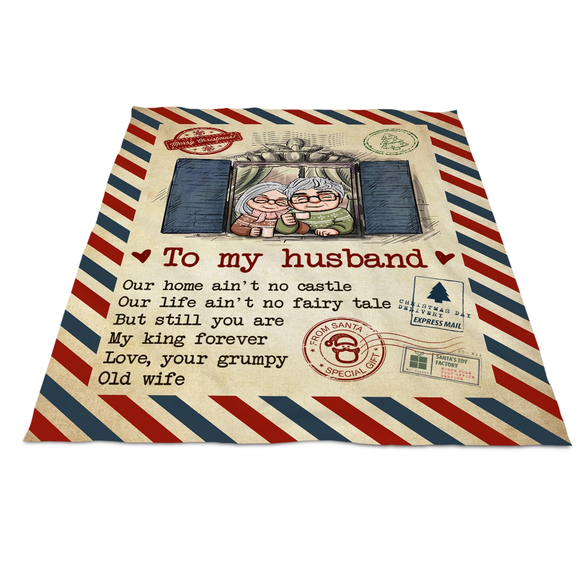 To My Husband , Our Home Ain't No Castle Blanket Gift For Husband